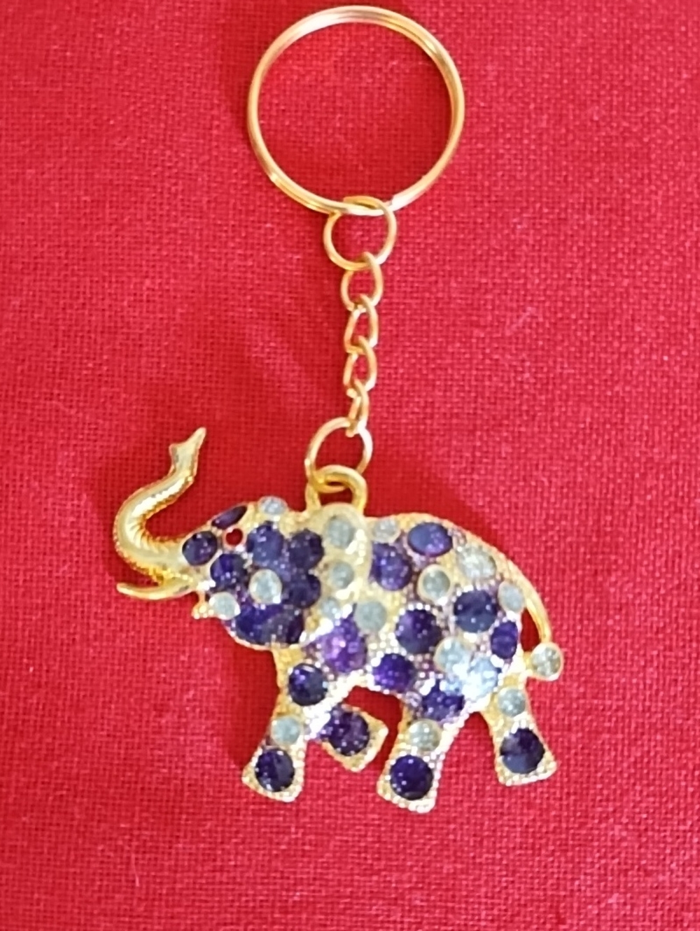 JEWELED ELEPHANT KEYCHAIN